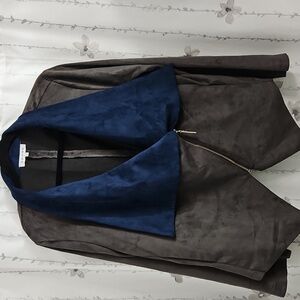ADORE BLUE/GRAY MOTO-STYLE JACKET SIZE XL